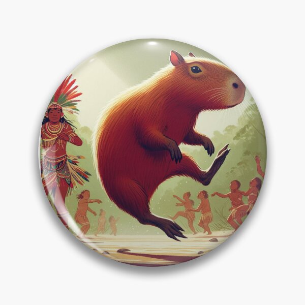 Item preview, Capybara Visits Aboriginal Tribe7 designed and sold by Capybara Art Lover.