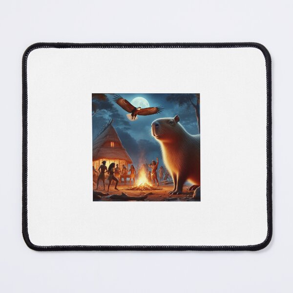 Item preview, Capybara Visits Aboriginal Tribe9 designed and sold by Capybara Art Lover.