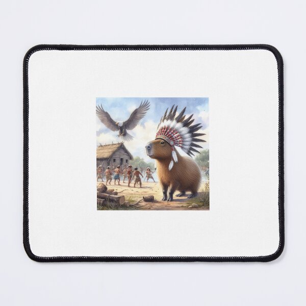 Item preview, Capybara Visits Aboriginal Tribe10 designed and sold by Capybara Art Lover.