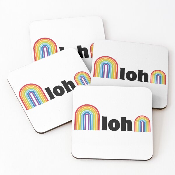 Item preview, Double Rainbow Aloha - black text designed and sold by Whatdoesmilosee.