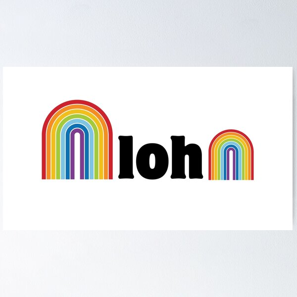 Item preview, Double Rainbow Aloha - black text designed and sold by Whatdoesmilosee.