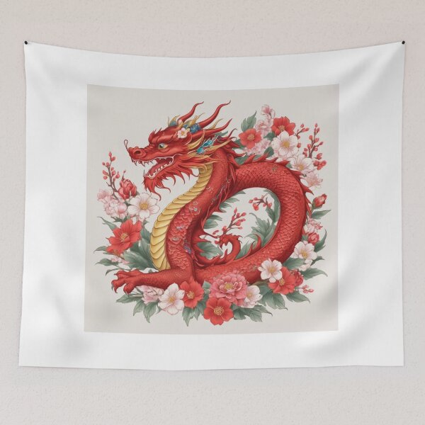 Item preview, "Crimson Blossom: Dragon's Embrace" designed and sold by Motivamujer.