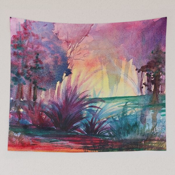Item preview, Sunset on the Bayou - Ink Wash Painting by TSteele.Art designed and sold by TSteeleArt.