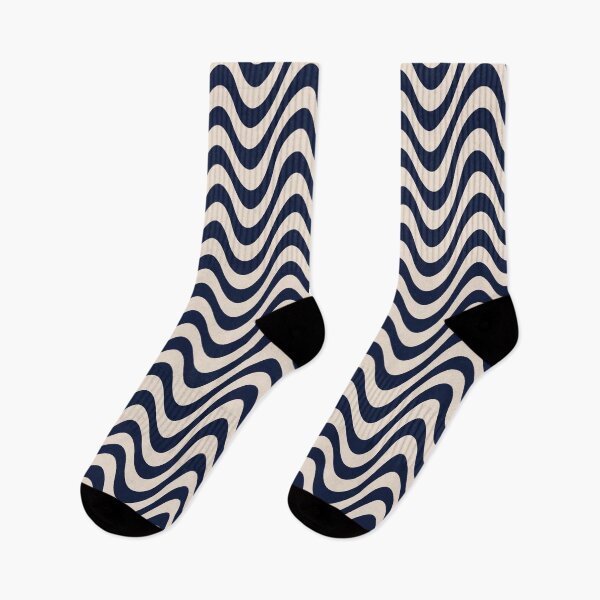 Item preview, Wavy Navy & Light Beige designed and sold by STUDIO MORE Los Angeles.