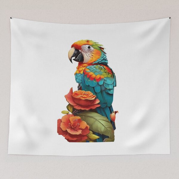 Item preview,  Parrot With Flowers  designed and sold by Angelle55.