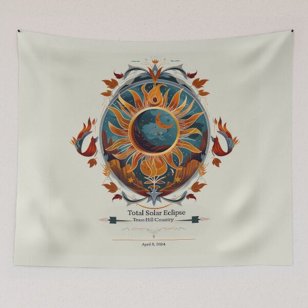 Item preview, Eclipse Over Texas Hill Country: April 8, 2024 Solar Eclipse Poster designed and sold by David Balzen.