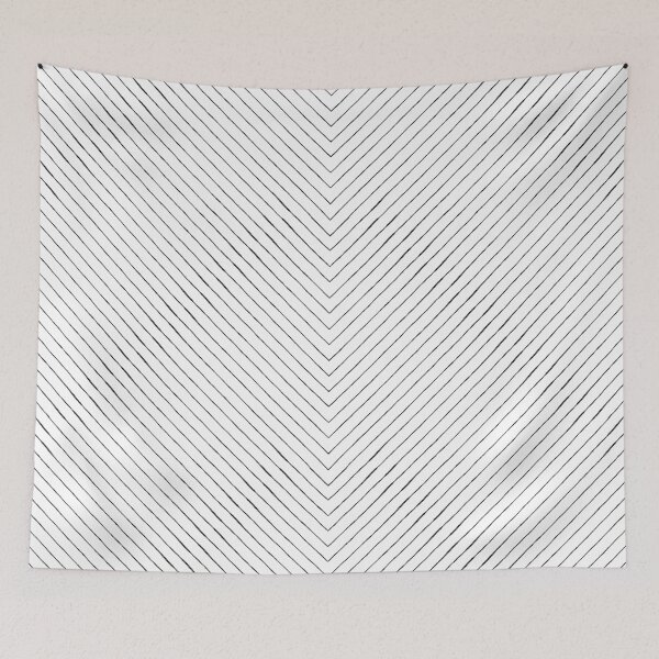 Item preview, Chevron Pencil Sketch Line Art - Snow + Coal designed and sold by Irene Estelle.