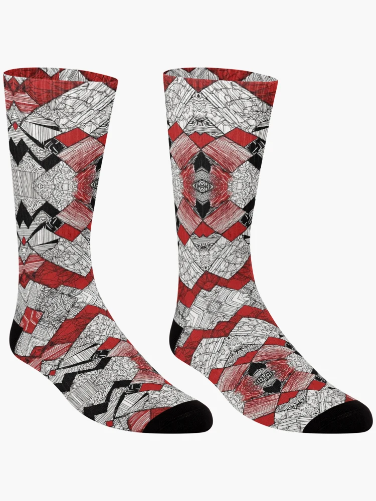 Thumbnail 3 of 5, Socks, Geometric Pattern designed and sold by letsgetinspired.