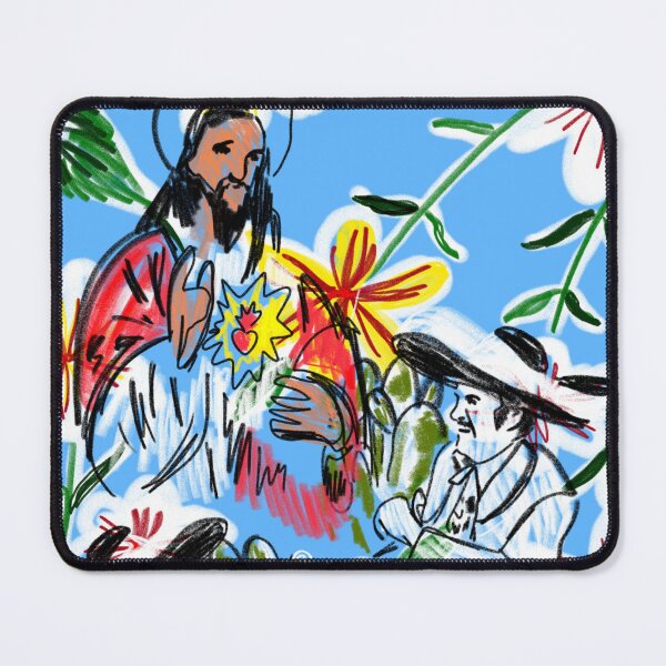 Item preview, Sacred heart of Jesus Vicente Fernandez blue composition designed and sold by corazonbysergio.
