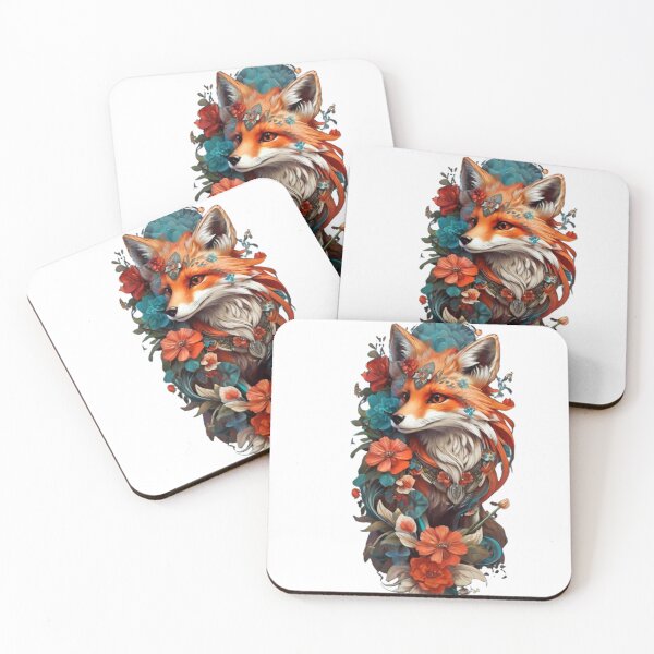 Item preview, Fox With Flowers  designed and sold by Angelle55.