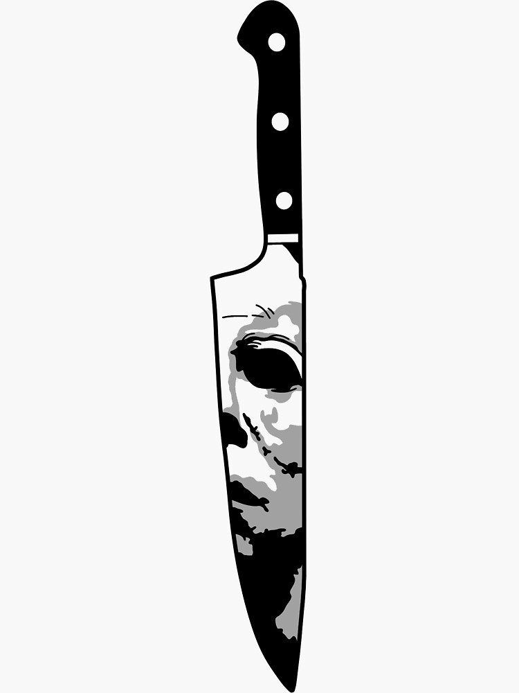 Thumbnail 3 of 3, Sticker, Michael Myers Knife designed and sold by Jstalgiamerch.