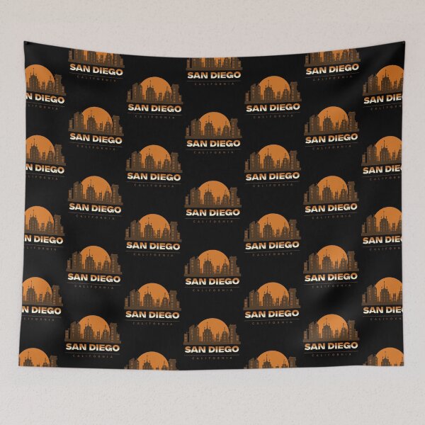 Item preview, San Diego California Cityscape SD Wave designed and sold by Odetee.