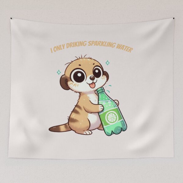 Item preview, Sparkling Water Meerkat designed and sold by LemuellTrends.