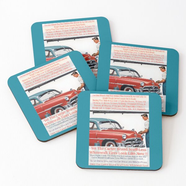 Item preview, Carter Brand Scuff-Less Whitewalls Old Lady Country, Retro-Automotive Ad Reimagined designed and sold by Hall-O-Gram.