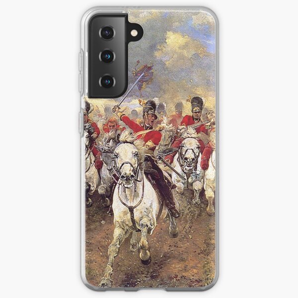 Scotland Forever! 1881, Battle of Waterloo, Lady Butler, Charge of the Royal Scots Greys. Samsung Galaxy Soft Case