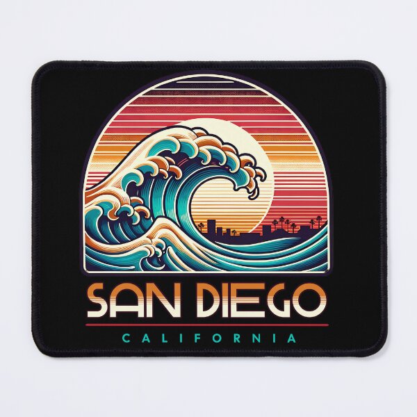 Item preview, San Diego California Vintage Sunset Sd Waves designed and sold by Odetee.