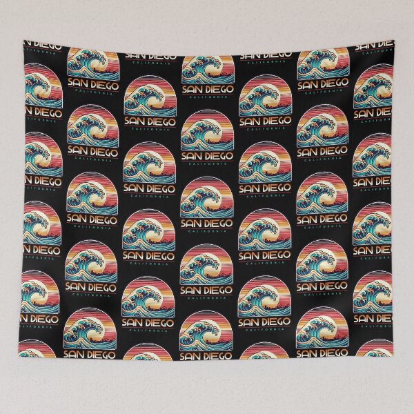 Item preview, San Diego California Vintage Sunset Sd Waves designed and sold by Odetee.