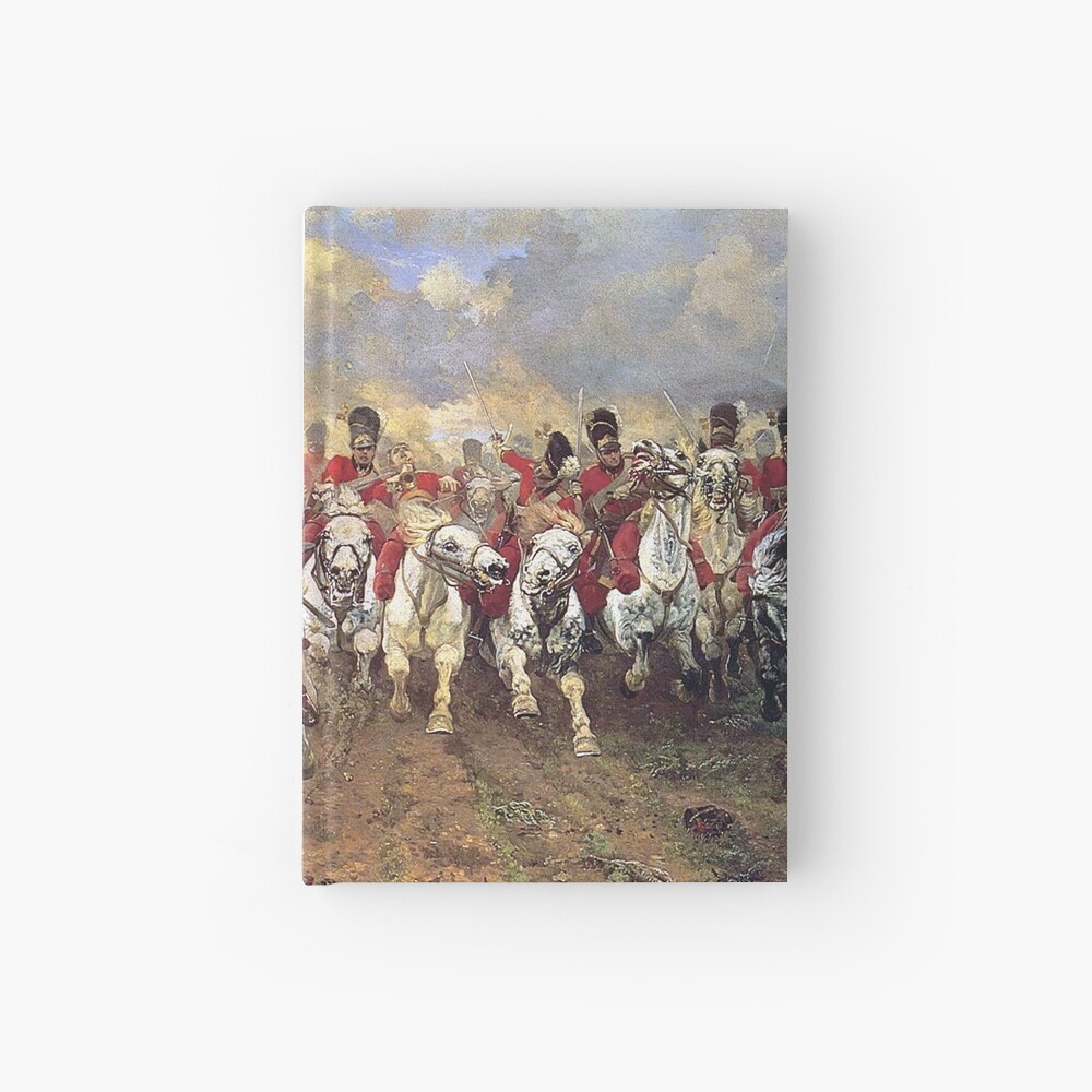 Scotland Forever! 1881, Battle of Waterloo, Lady Butler, Charge of the Royal Scots Greys. Hardcover Journal