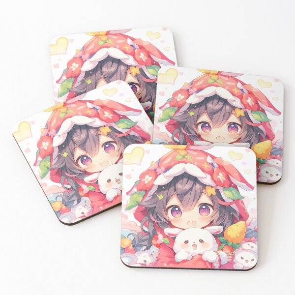 Item preview, Kawaii Strawberry Joy Anime Girl designed and sold by bubblegoth.