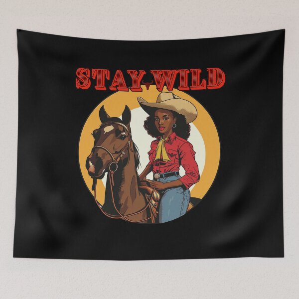 Item preview, Stay Wild Cowgirl (Yellow Scarf) designed and sold by Seedcap7.
