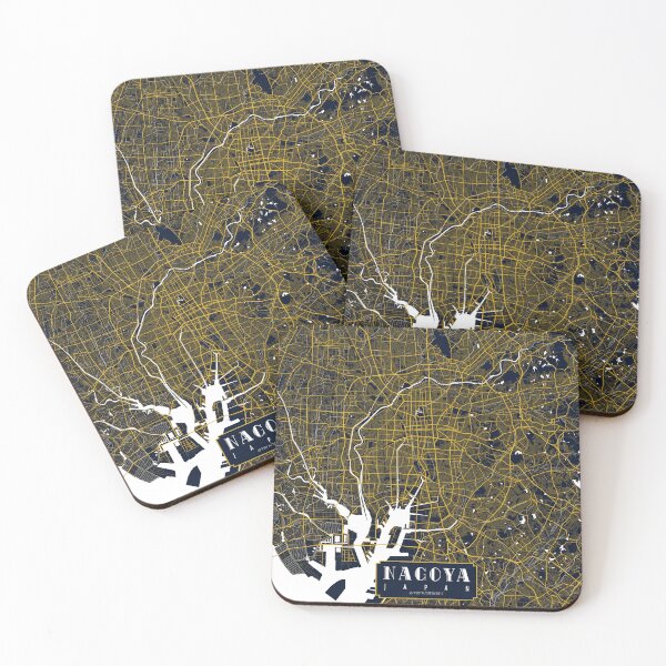 Item preview, Nagoya City Map of Japan - Gold Art Deco designed and sold by deMAP.