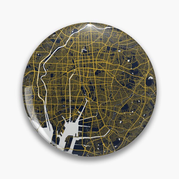 Item preview, Nagoya City Map of Japan - Gold Art Deco designed and sold by deMAP.