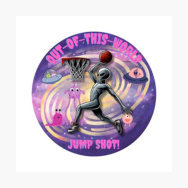Item preview, Out-of-this-world jump shot! designed and sold by DShirtRepublic.