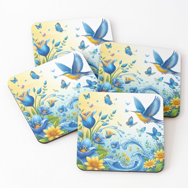 Item preview, Blue Symphony: Birds & Butterflies in Bloom designed and sold by CultDigHoriz.