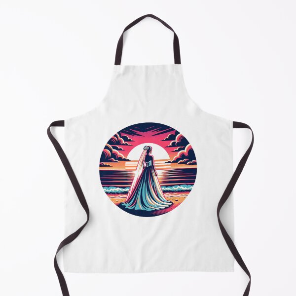 Item preview, Bride on the Beach with a Sunset designed and sold by PassionforLove.