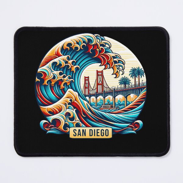 Item preview, San Diego SD Waves With Bridge designed and sold by Odetee.