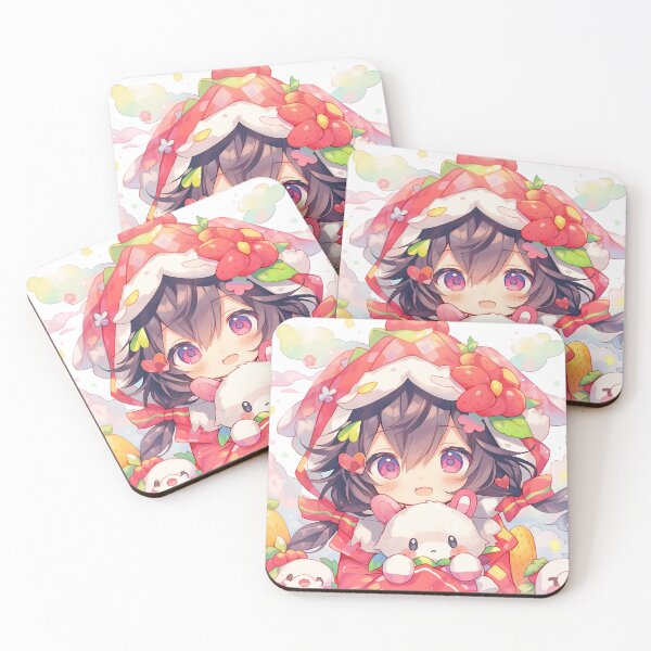 Item preview, Sweet Strawberry Plush Anime Girl designed and sold by bubblegoth.