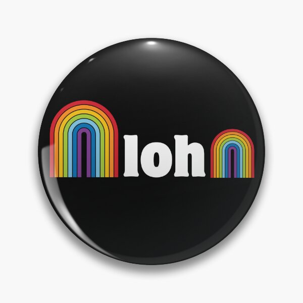 Artikelvorschau, Doppelter Regenbogen Aloha - weißer Text entworfen und verkauft von Whatdoesmilosee.