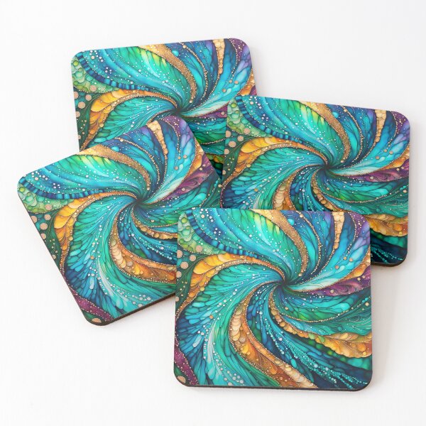 Item preview, Abstract sacred geometry with vivid colored swirls 1 designed and sold by artedamensagem.