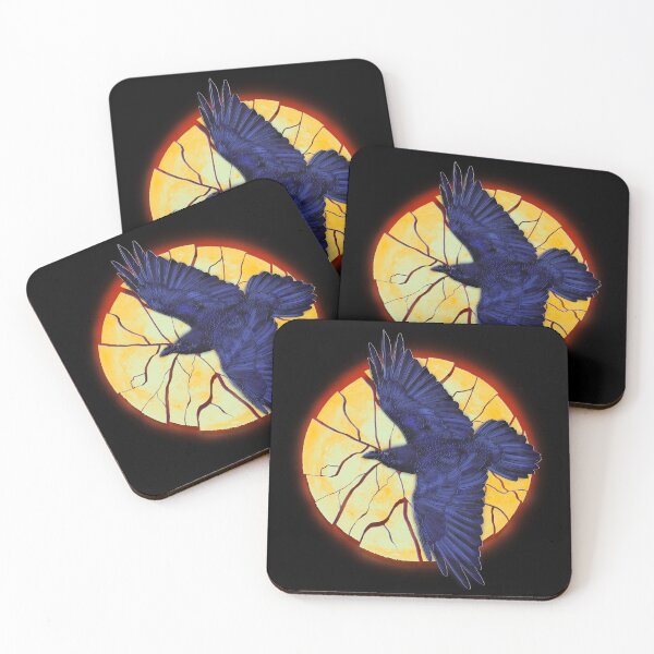 Item preview, Crow flying over an exploding full moon designed and sold by DaveDanchuk.