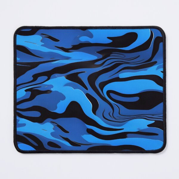 Item preview, Abstract Black And Blue Camouflage Pattern designed and sold by TheArtOfPat.