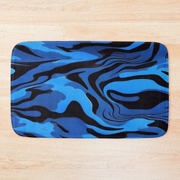 Item preview, Abstract Black And Blue Camouflage Pattern designed and sold by TheArtOfPat.