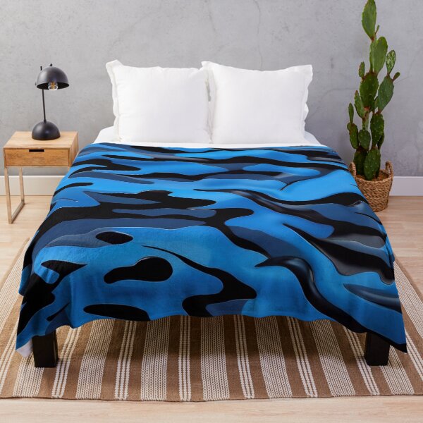 Item preview, Abstract Black And Blue Camouflage Pattern designed and sold by TheArtOfPat.
