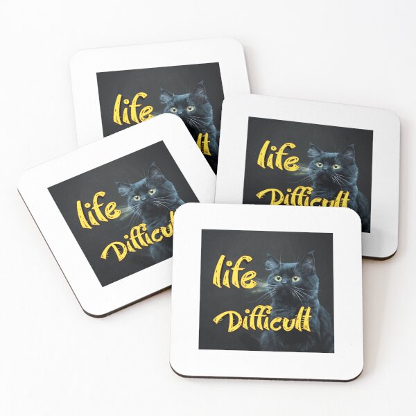 Item preview, A hard life poster through the eyes of an innocent cat designed and sold by salem660.