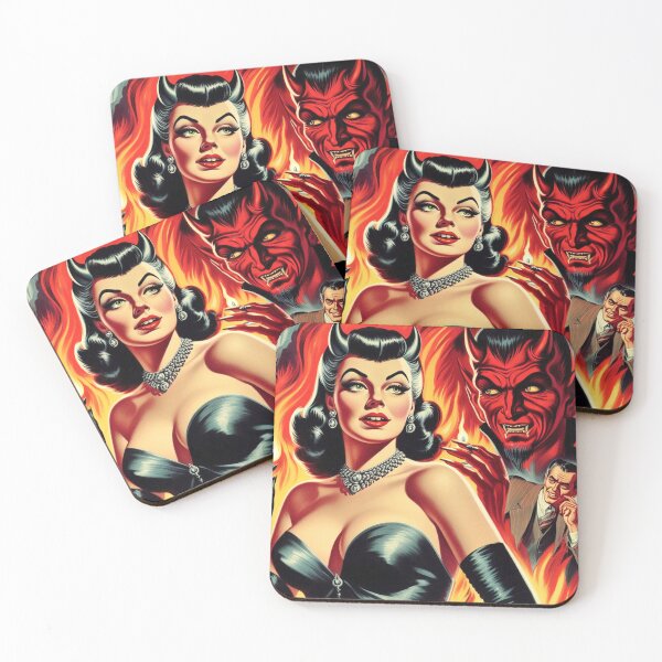 Item preview, Hot Devilish Pin-up designed and sold by PulpVintage.