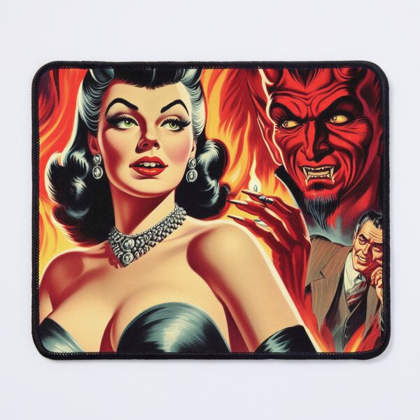 Item preview, Hot Devilish Pin-up designed and sold by PulpVintage.