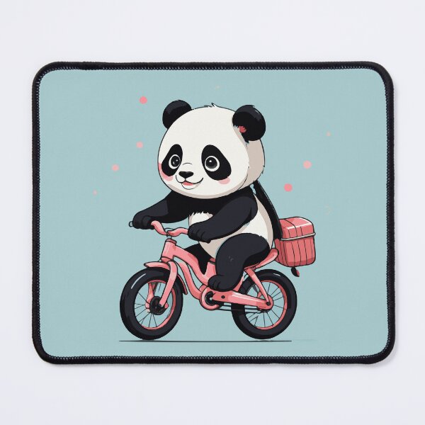 Item preview, Cute panda on pink bicycle designed and sold by Atlantico54.