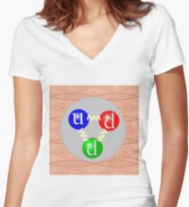 Physics #Physics #ParticlePhysics #NuclearPhysics #ModernPhysics Women's Fitted V-Neck T-Shirt