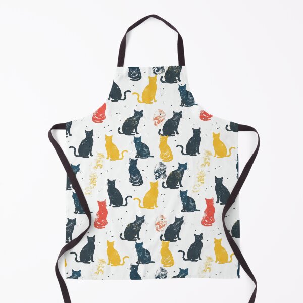 Item preview, Whimsi-Cat Silhouettes: Playful Feline Pattern designed and sold by minjagoods.