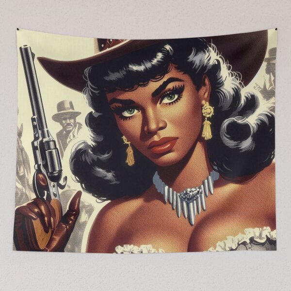Item preview, Retro Western Girl designed and sold by PulpVintage.