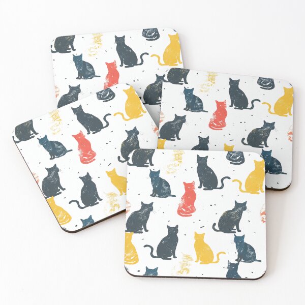 Item preview, Whimsi-Cat Silhouettes: Playful Feline Pattern designed and sold by minjagoods.