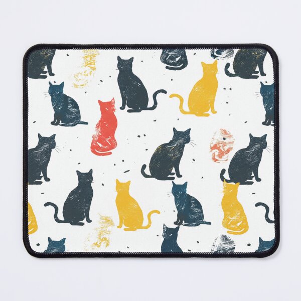 Item preview, Whimsi-Cat Silhouettes: Playful Feline Pattern designed and sold by minjagoods.