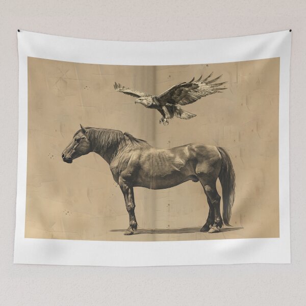 Item preview, horse and eagle designed and sold by Rockwpapart.