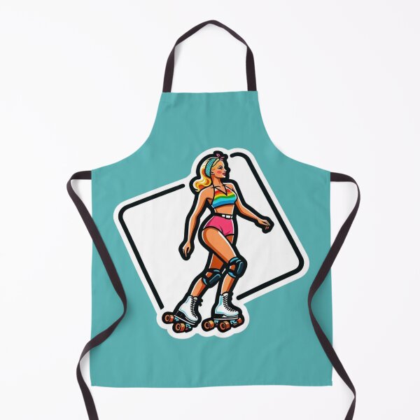 Item preview, Roller Girl in Shorts and Bikini Top designed and sold by PinUpPizzazz.