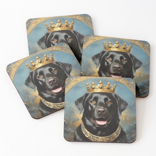 Item preview, Royal Portrait of a Black Labrador Retriever | Gift for Dog Lovers designed and sold by CKWagSwag.