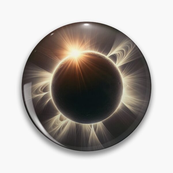 Item preview, Total solar eclipse design with sun rays designed and sold by Blessinger77.